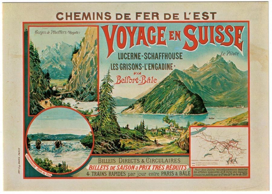 Plakat Chemins de Fer de l'Est 1893 Kaufen auf Ricardo