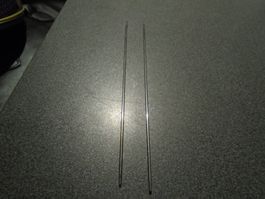 Stricknadel 2 Stück, silberfarbig