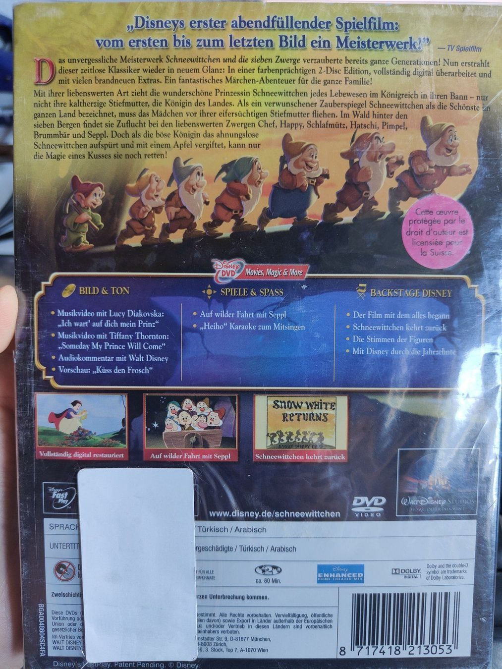 Tutti i DVDs: Schneewittchen Walt Disney DVD – Nuovo e nell'imballaggio originale da Ettingen venduto da schnaegli1987 1
