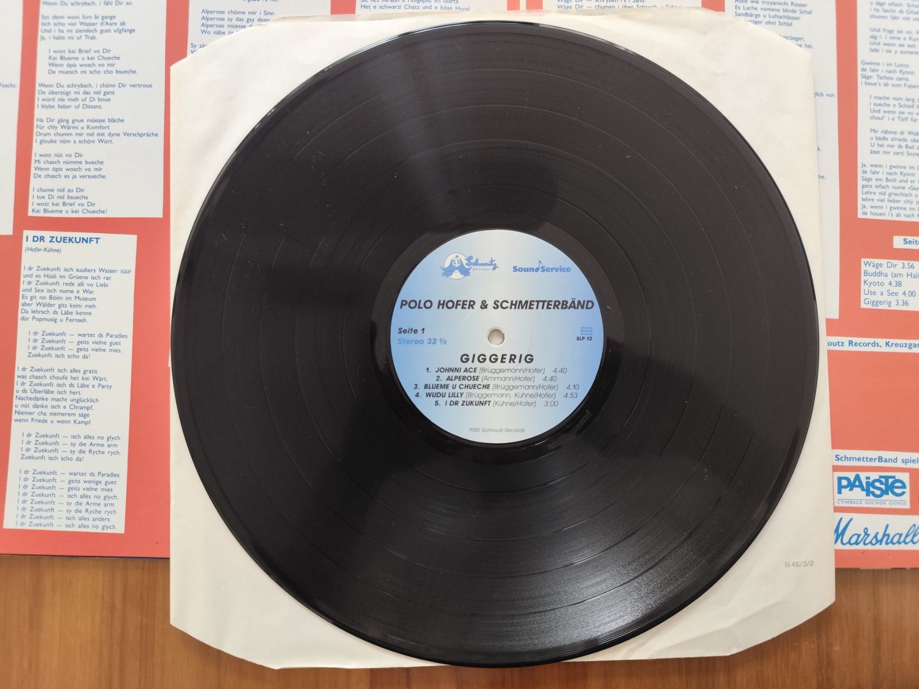 Dischi in vinile: Polo Hofer & Schmetterband original LP Giggerig – Usato da Oftringen venduto da Brazil99 3