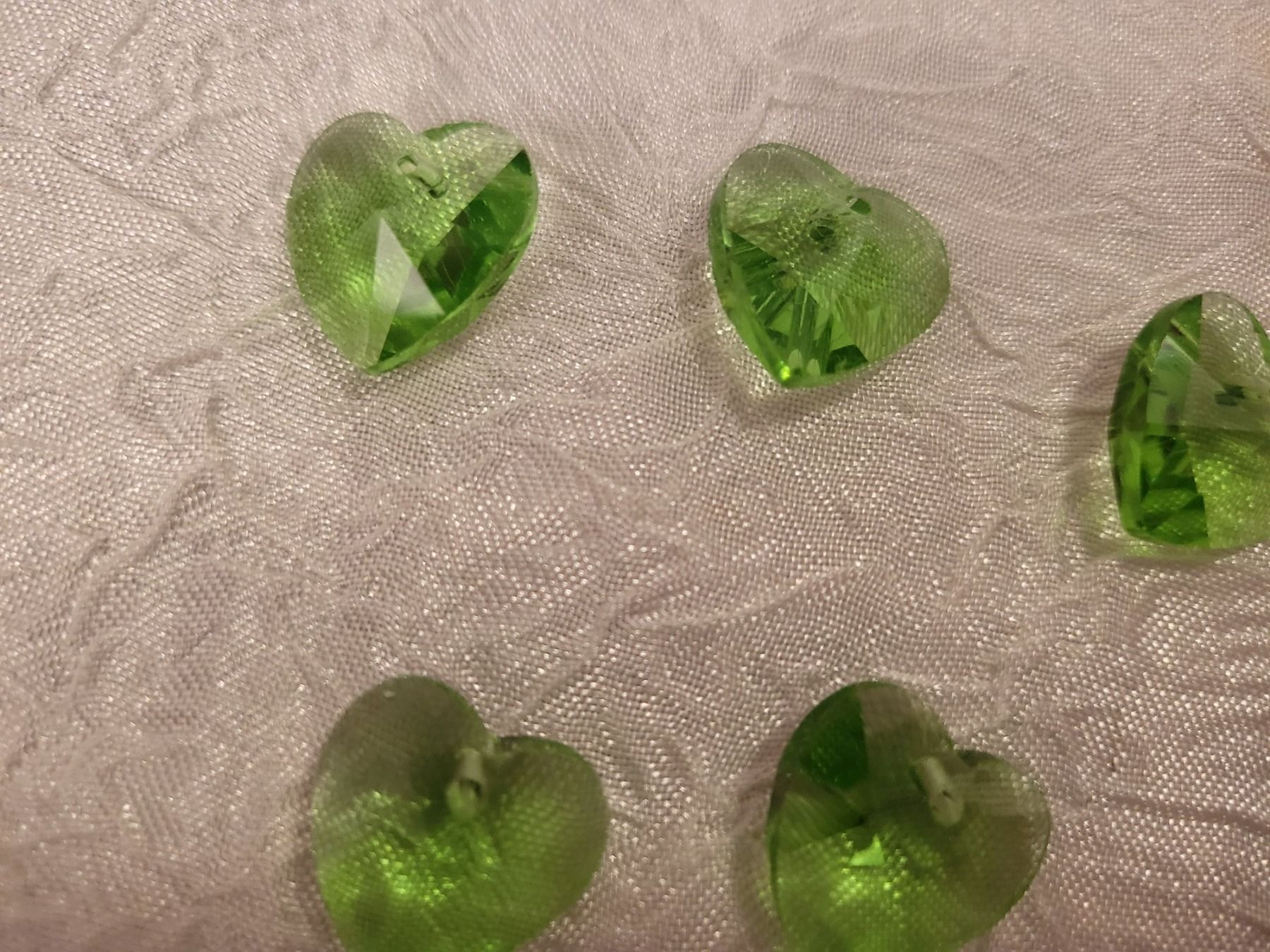 Perle (finte): Glasherz 14mm 5 stück ( nr1) – Nuovo e nell'imballaggio originale da Dietikon venduto da Eleda 1