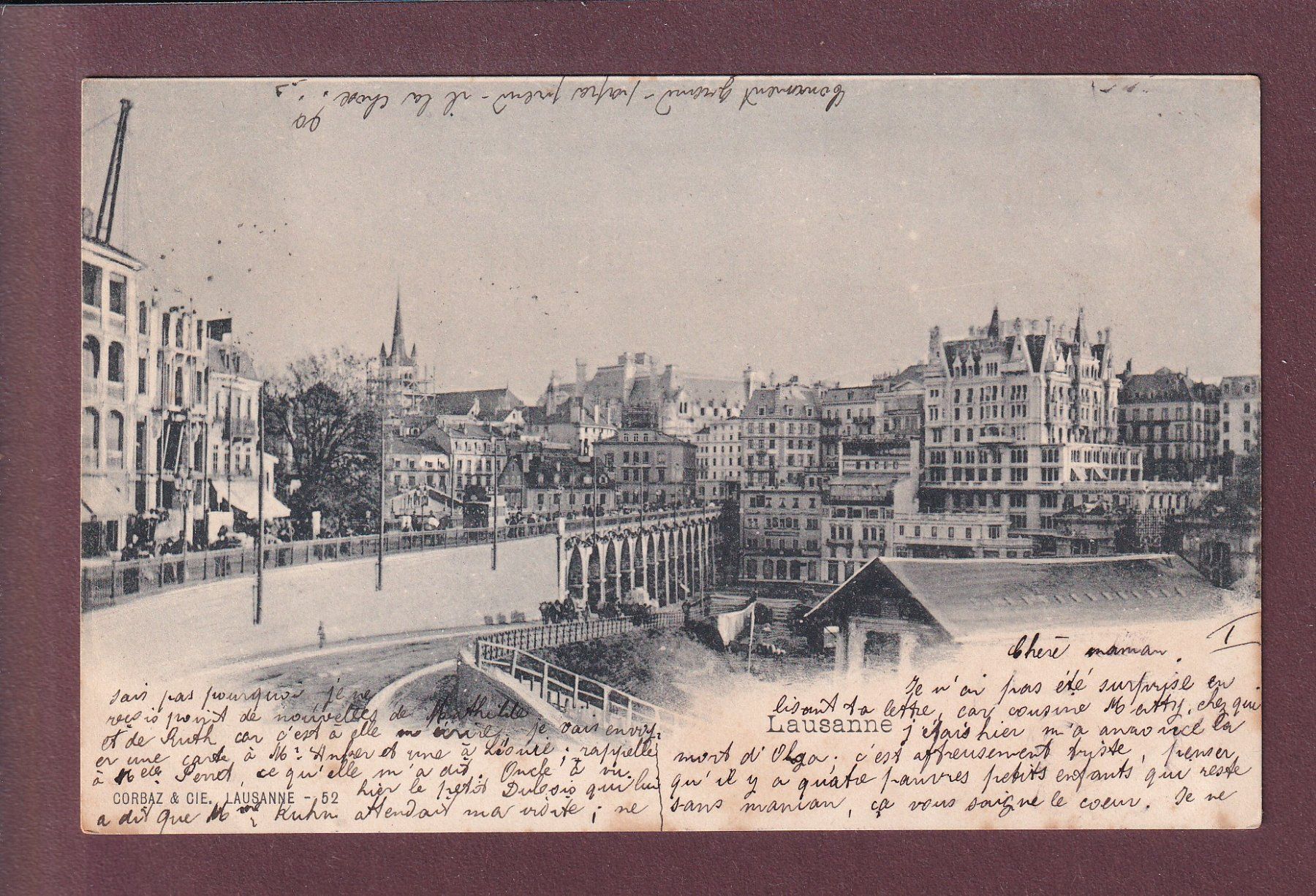 Ansichtskarten: LAUSANNE - Grand Pont - 1900 – Gebraucht aus Pully von nicecards