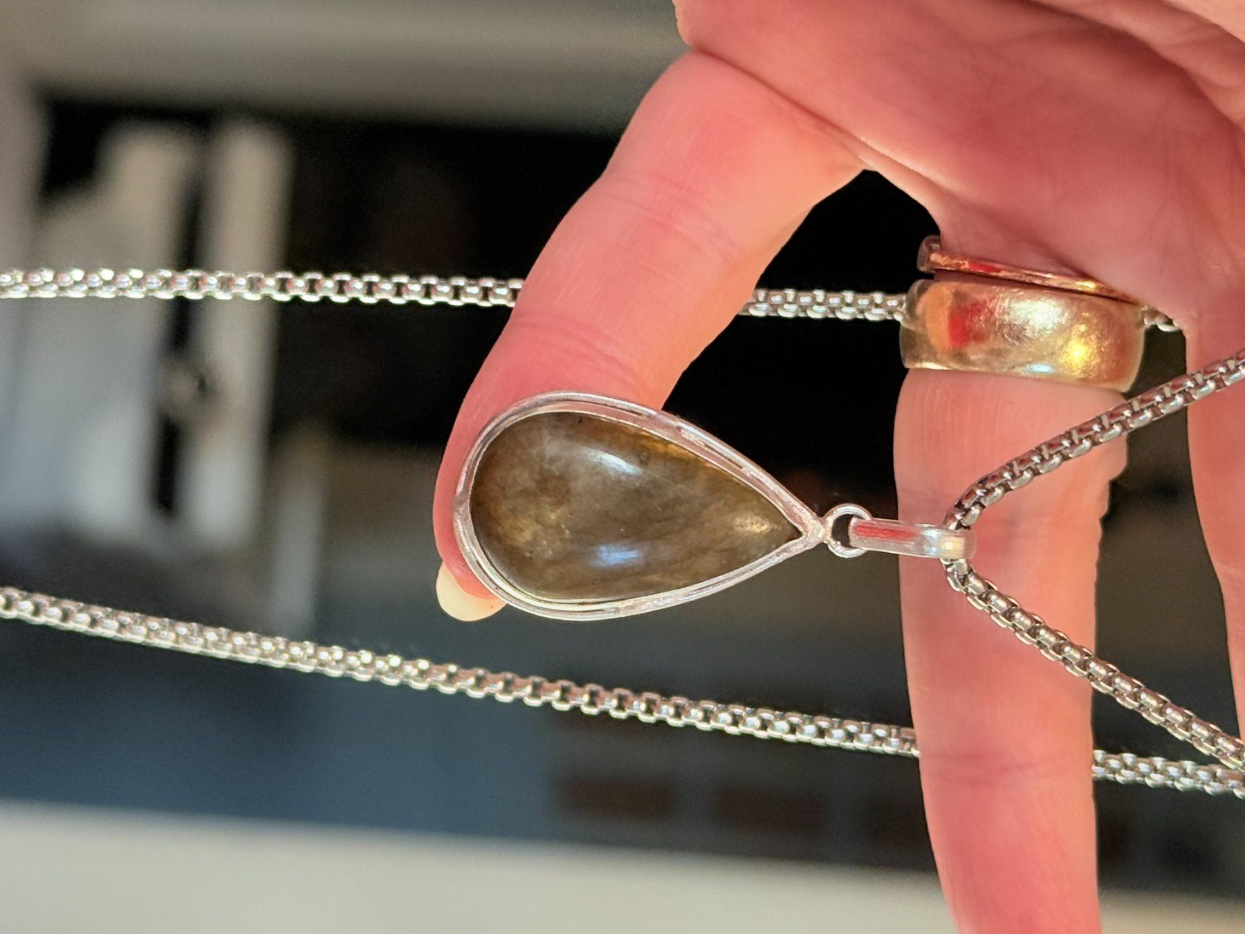 Catenine: Collier élégant avec Labradorite véritable, neuf! – Nuovo e nell'imballaggio originale da Genève venduto da AGBERG 5