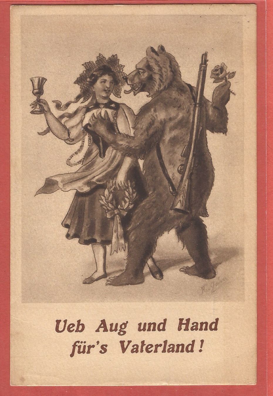 Cartoline postali: Bärenkarte vom Centenar Wettschiessen 1919 - 1931 gestmpelt – Usato da Fislisbach venduto da Porano