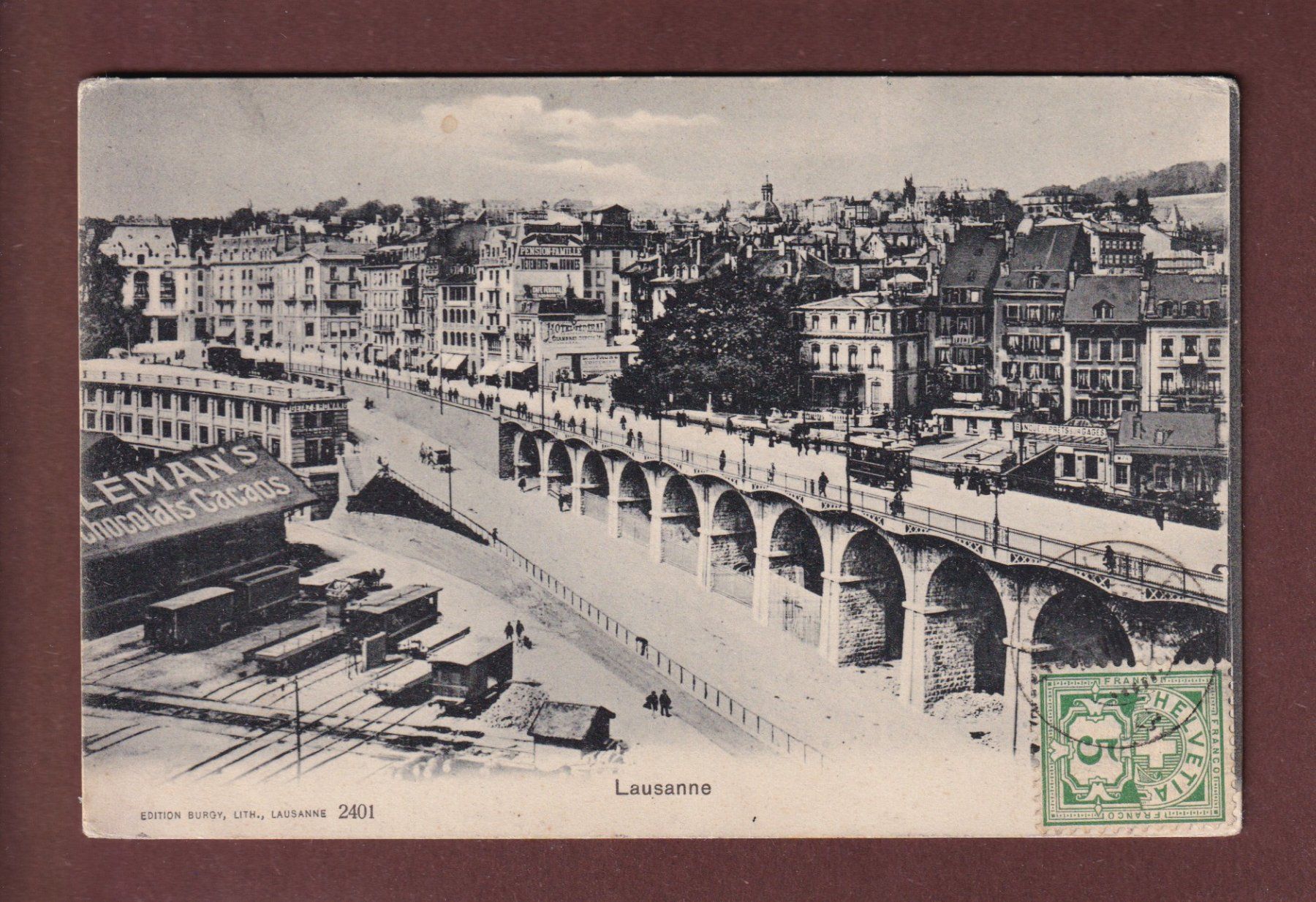 Cartoline postali: LAUSANNE - Grand Pont - 1902 – Usato da Pully venduto da nicecards-shop