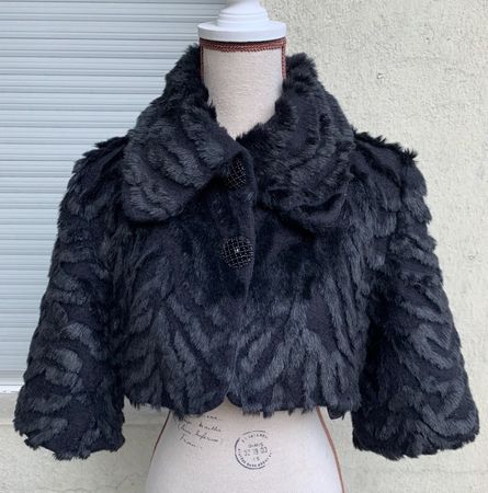Splendide veste fausse fourrure RINASCIAMENTO 50%laine t.M