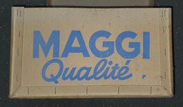 antike Maggi Kartonschachtel mit Deckel
