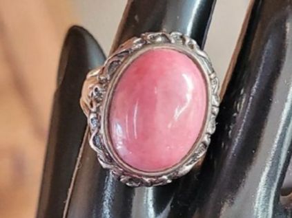 Boucles D'oreilles Argent 925 Avec Pierre œil De Chat Losange Rose - Neuf Sans Emballage