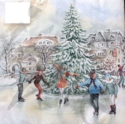 Tovaglioli: Serviette a day on ice (1192) 2Stk. – Nuovo (secondo la descrizione) da Schlatt TG venduto da kreativ-atelier