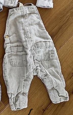 Baby Neugeborenen Leinen- Latzhosen 56
