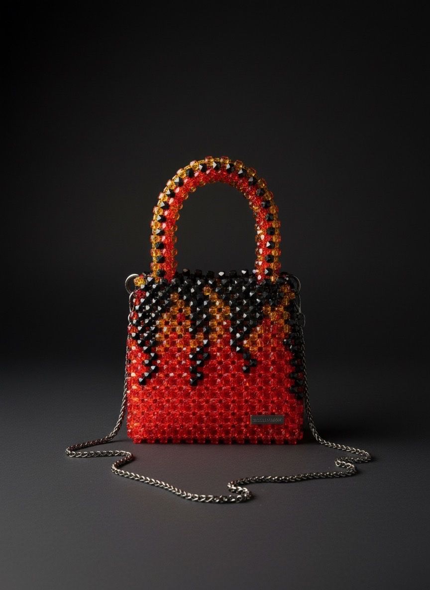 Borse da donna: Statement Beaded Bag - Unique, Handcrafted Accessory – Nuovo e nell'imballaggio originale da Saland venduto da ele_vc96