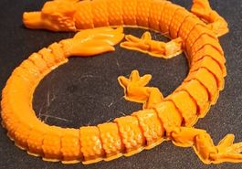 3D Druck Figur Echse Gecko Flexibel Gliederkette
