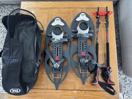 TSL Outdoor Raquettes à neige + bâtons Leki — lot complet