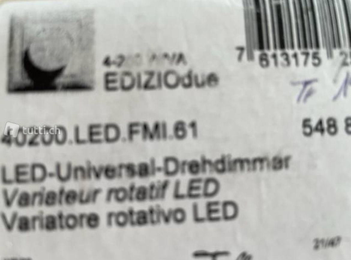 Feller Interruttori: Dimmer / plus diverse Leuchtmittel – Nuovo e nell'imballaggio originale da Richterswil venduto da Wildampfer 4