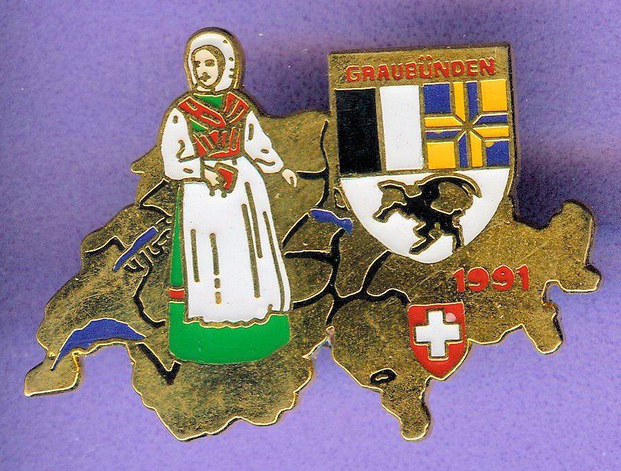 Placchette & Badge: Wappen & Trachten   GRAUBÜNDEN – Usato da Winterthur venduto da Sammleroase