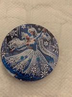 Winterliche Schmuckdose, Handarbeit mit Strass, Neu!