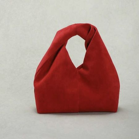 Sac à main rouge bordeaux, forme originale, neuf