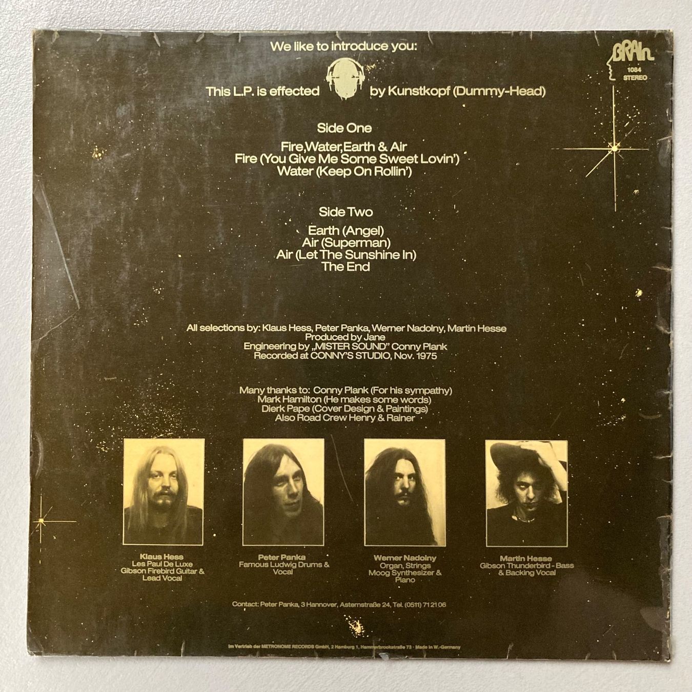 Dischi in vinile: Jane - Fire, Water, Earth & Air - LP – Usato da dachsen venduto da oheio 1