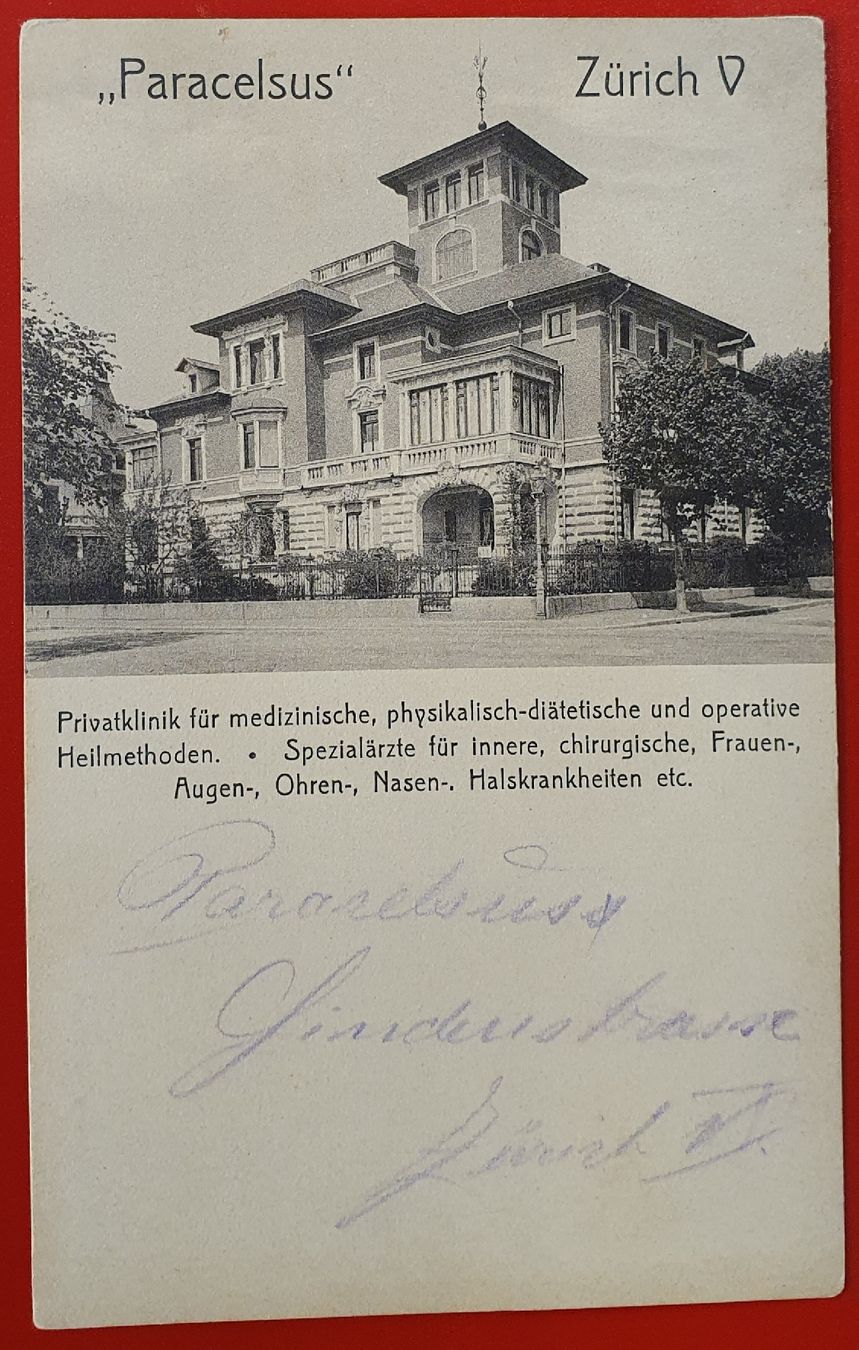 Cartoline postali: Zürich 1912 - Privatklinik Paracelsus – Usato da Kreuzlingen venduto da Rschweiz1