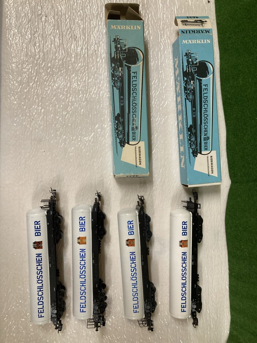 Märklin Modellini di ferrovie: 4 Feldschlösschen Bier waggen – Nuovo (secondo la descrizione) da Worben venduto da Kernbohrer 3