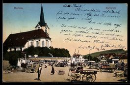 AK Herisau, Marktplatz und Kirche