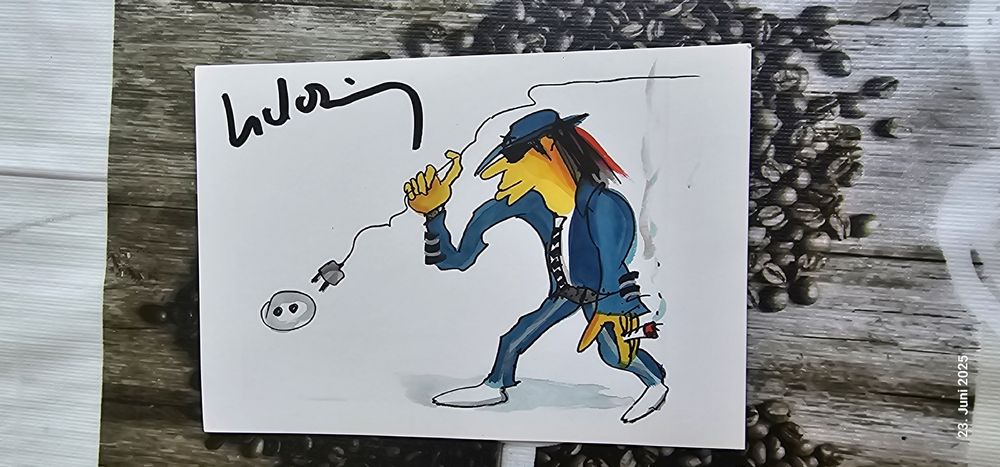 Original handsignierte Karikatur von Udo Lindenberg! (Neu (gemäss ...