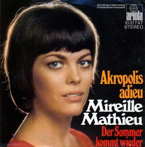 Dischi in vinile: Mathieu Mireille - Akropolis adieu (7") – Usato da Romanshorn venduto da and_2nf7