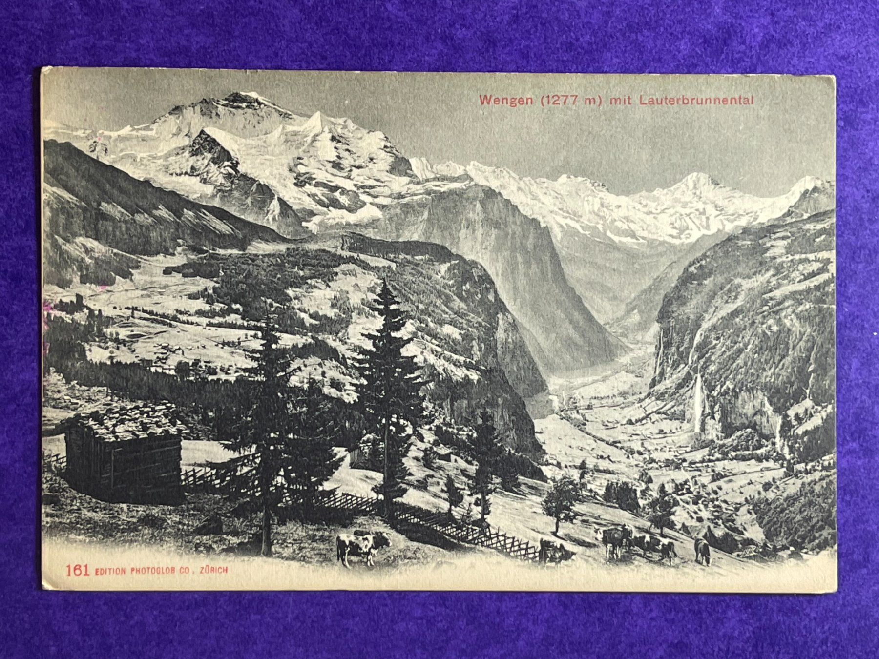 Cartes postales: Wengen mit Lauterbrunnental – D'occasion à Steg VS par danwer74