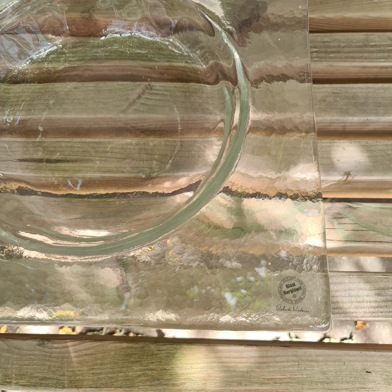 Glasi Hergiswil Bicchieri: Glasi Hergiswil Schale Dekoschale quadratisch transparent – Usato da Zofingen venduto da Loop_ReSale 1