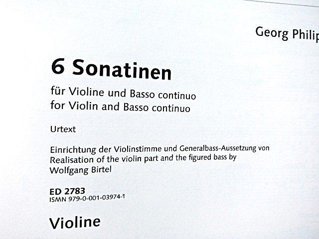 Libri: Noten Violine Sonatinen mit basso cont. / Klavier Telemann – Nuovo (secondo la descrizione) da Vinelz venduto da woerni11 1