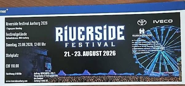 Biglietti: Riverside Festival Ticket – Usato da Näfels venduto da cyrili