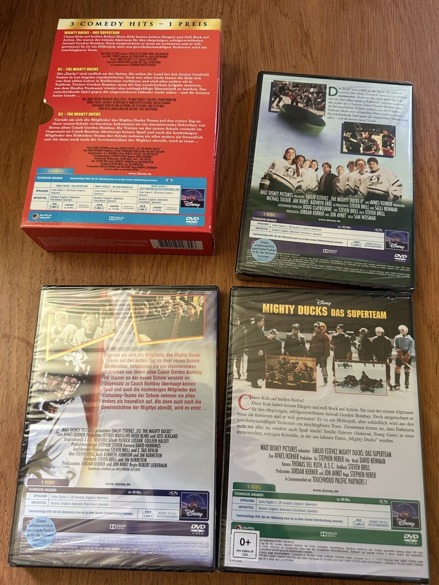 Alle DVDs: The Mighty Ducks Box 1-3 DVD Walt Disney – Neu und originalverpackt aus Benken ZH von Audi-erich 1