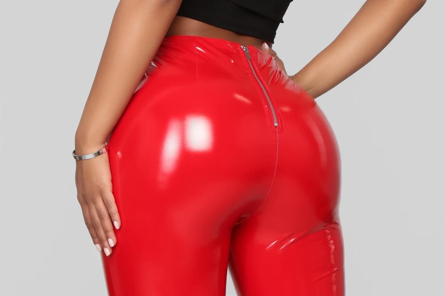 Leggings: Mega Vinyl Lack Leggings Rot – Nuovo e nell'imballaggio originale da Uetendorf venduto da Stoun