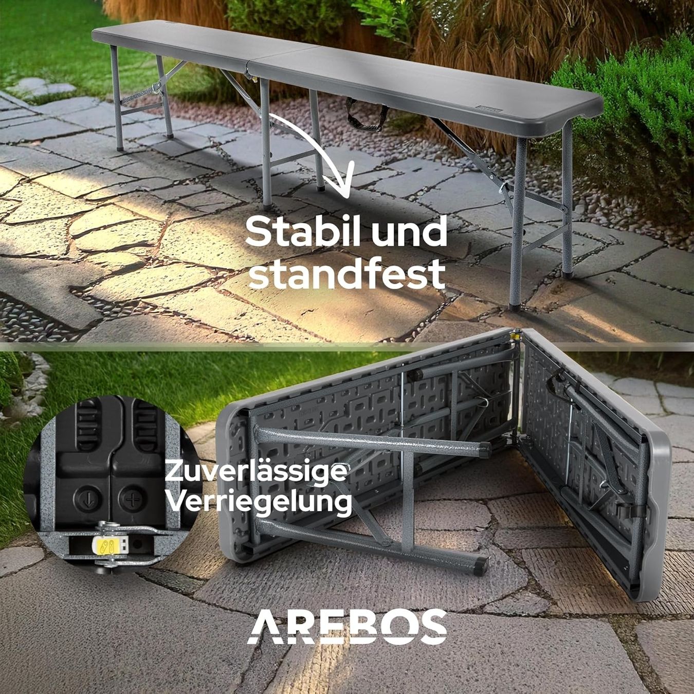 Panchine: Sitzbank 2er Set | Schwarz – Nuovo (secondo la descrizione) da Nebikon venduto da warendiscount 4