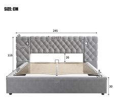 Neuwertiges Polsterbett 180×200cm mit Stauraum ohne Matratze