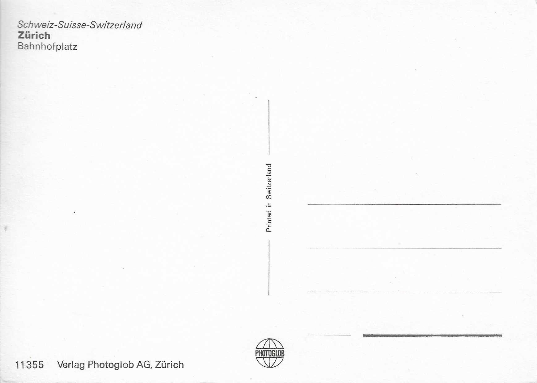 Cartoline postali: Zürich Bahnhofplatz – Nuovo (secondo la descrizione) da Rothrist venduto da Stranglehold 1