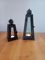 Laternen aus Metall/Glas 2 Stück