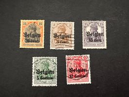D. Reich mit Belgien Aufdruck gest. und *  (2204)