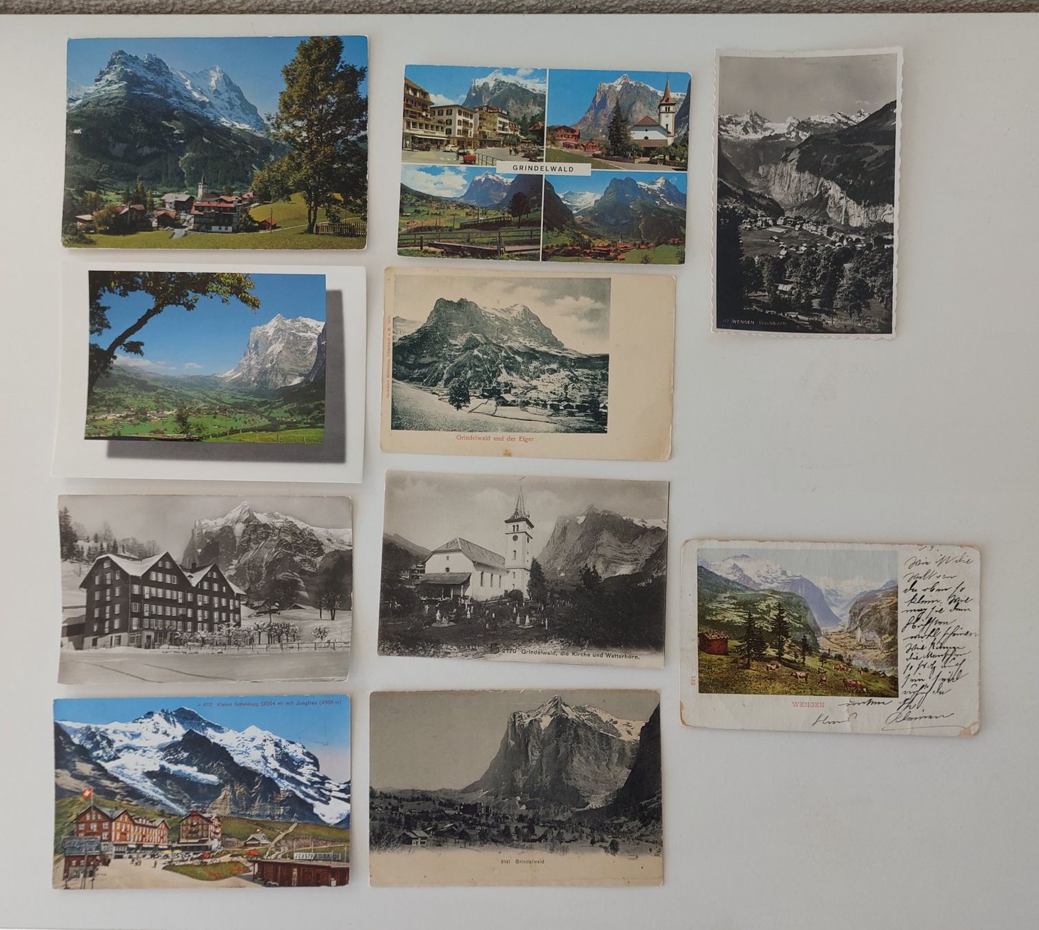 Cartoline postali: 10 AK Postkarten Grindelwald kl.Scheidegg Wengen – Usato da Schenkon venduto da Uhu007