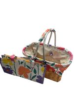 3 Teilig Picknick-Korb, faltbar, Kühltasche, Einkaufstasche 