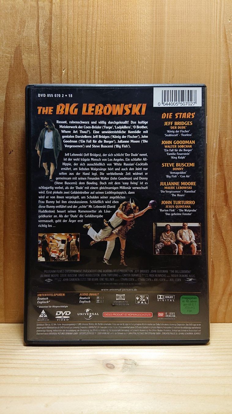 Tutti i DVDs: THE BIG LEBOWSKI DVD – Usato da Wilderswil venduto da Exebub 1