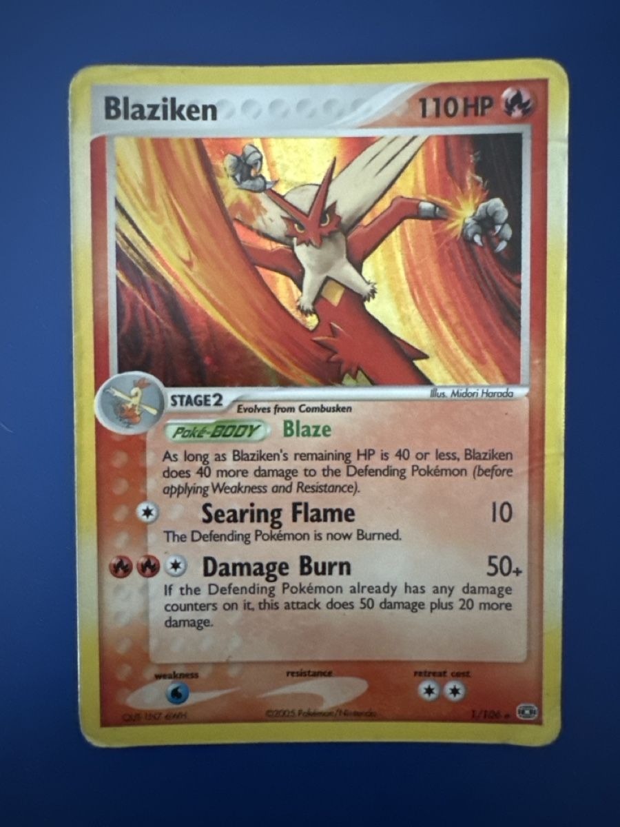 Pokémon Carte collezionabili: Blaziken 1/106 EX emerald 2005 ENG – Usato da Balerna venduto da Pokemon_Simo