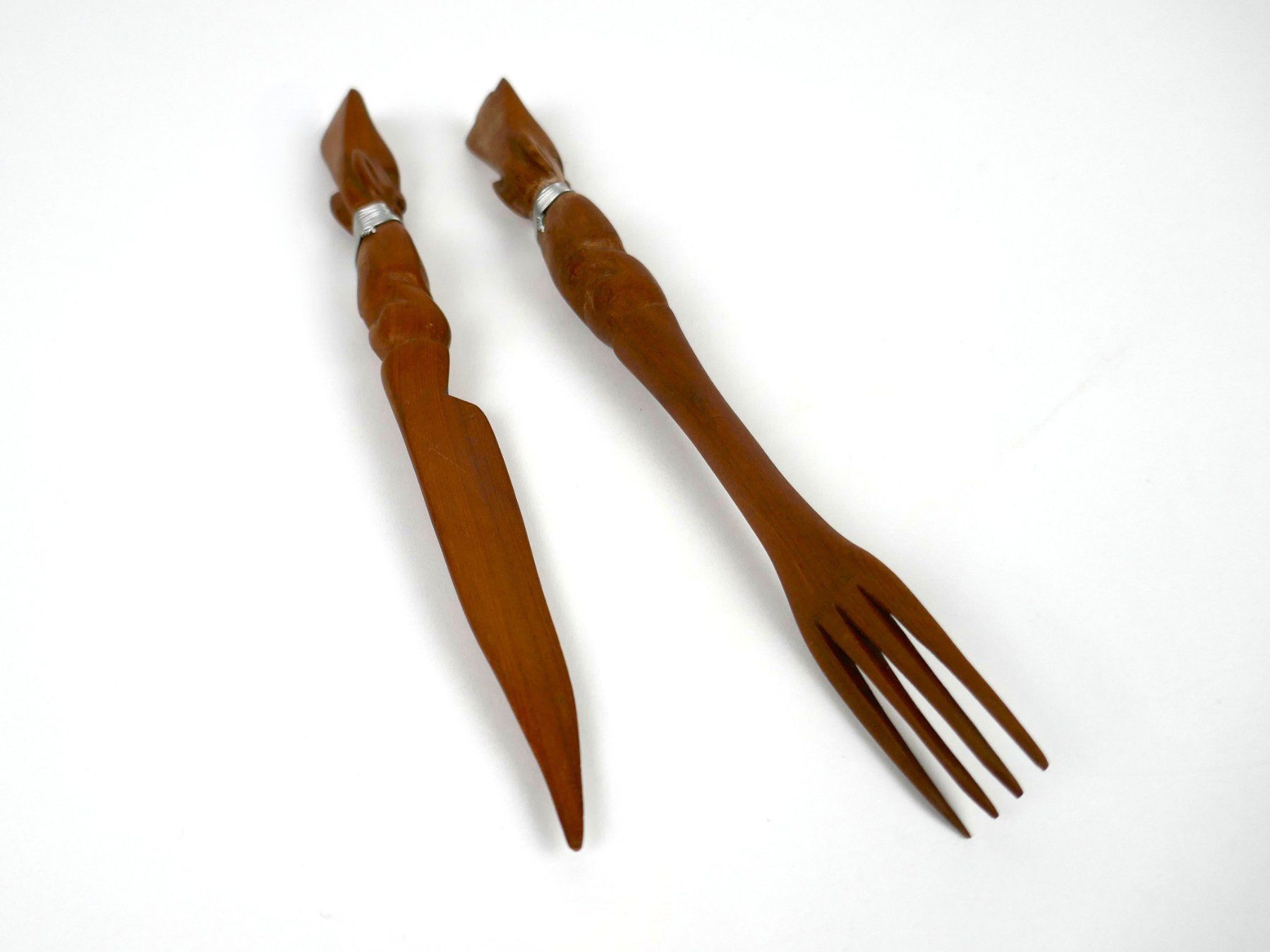 Bestecksets: Geschnitzte Holzgabel und -messer – Gebraucht aus Urtenen-Schönbühl von Restwert_Schoenbuehl 2