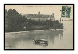 AIX-LES-BAINS - 1900 "Bateau" Lac et Abbaye