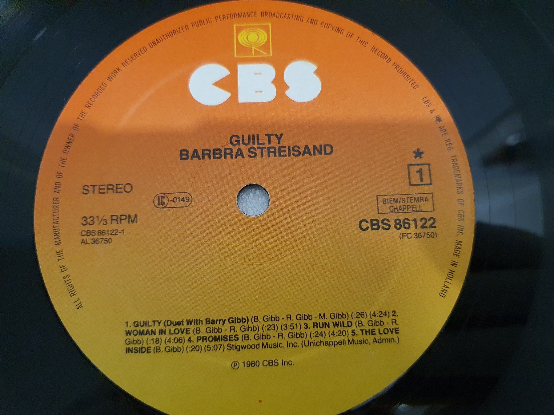 Dischi in vinile: Streisand – Guilty – Usato da Uster venduto da Vinyl-Leidenschaft 6
