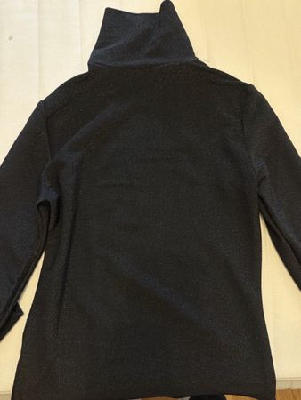 Haut à col roulé noir pailleté chic - Taille S - Idéal Hiver