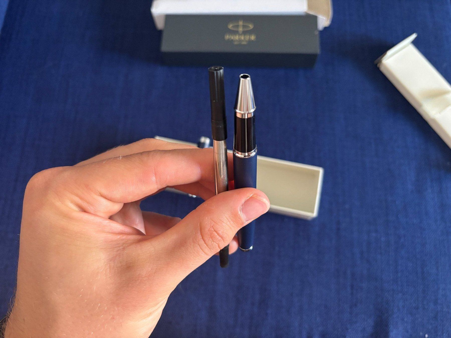 Parker Altro in Scrittura & Disegno: Parker IM Rollerball Mattblau/Chrom mit Originalbox – Nuovo (secondo la descrizione) da Hergiswil NW venduto da man_j7cb 3
