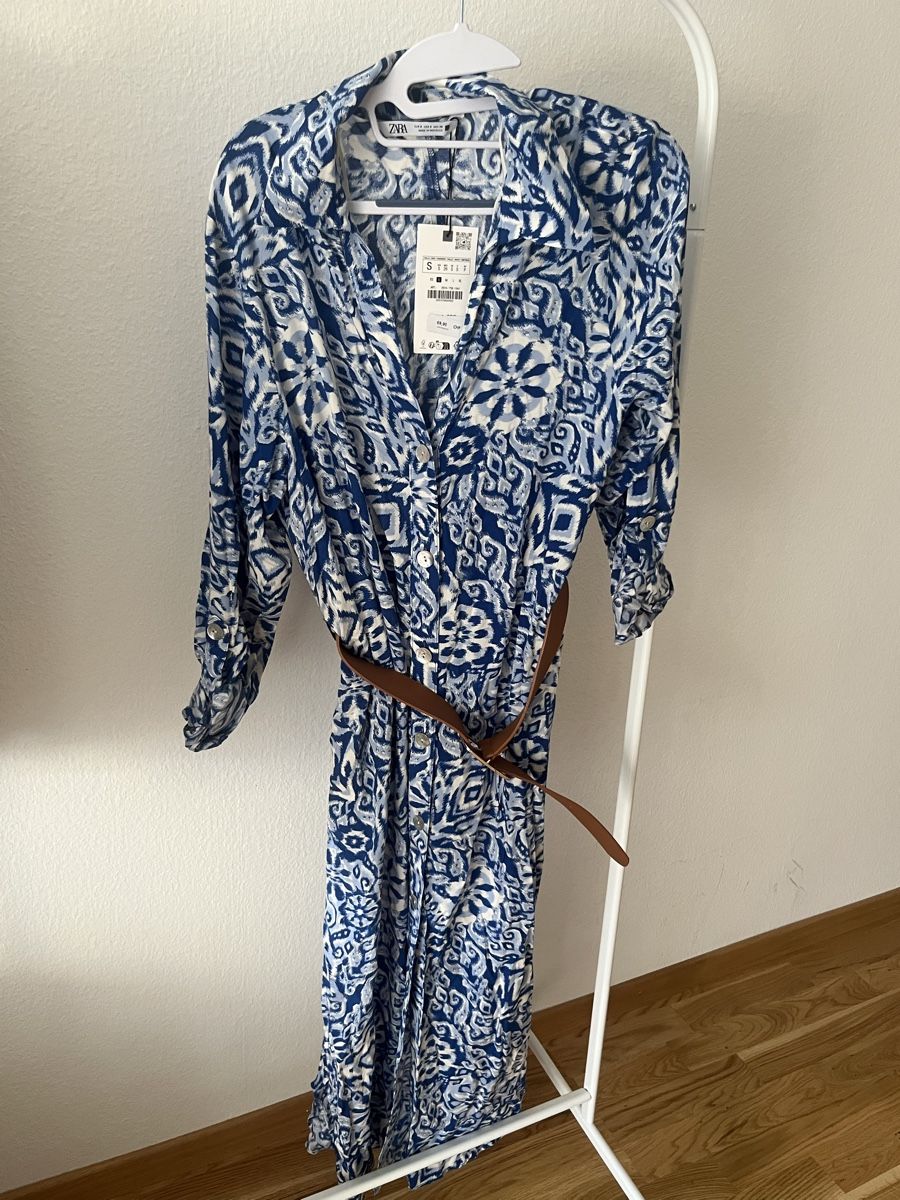 Zara Vestiti: Hemdblusenkleid mit Gürtel – Nuovo (secondo la descrizione) da Zürich venduto da Dita06