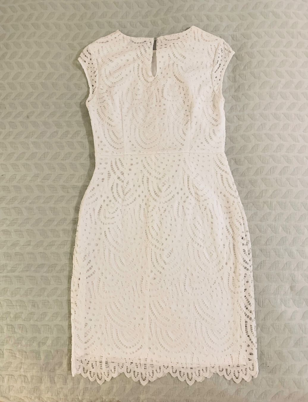 Vestiti: Schickes Weisse Damen Spitzenkleid 38 – Usato da Rüschlikon venduto da topswissvintage 4