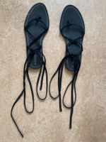 Schwarze Sandalen von Bershka, Gr. 39